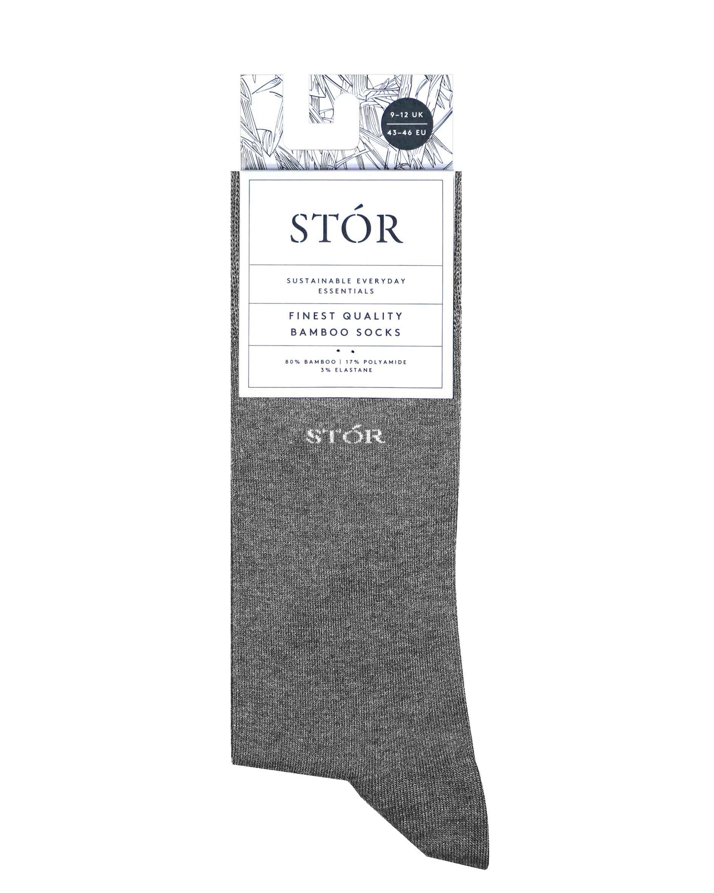 Bamboo Sock Plain - Light Grey