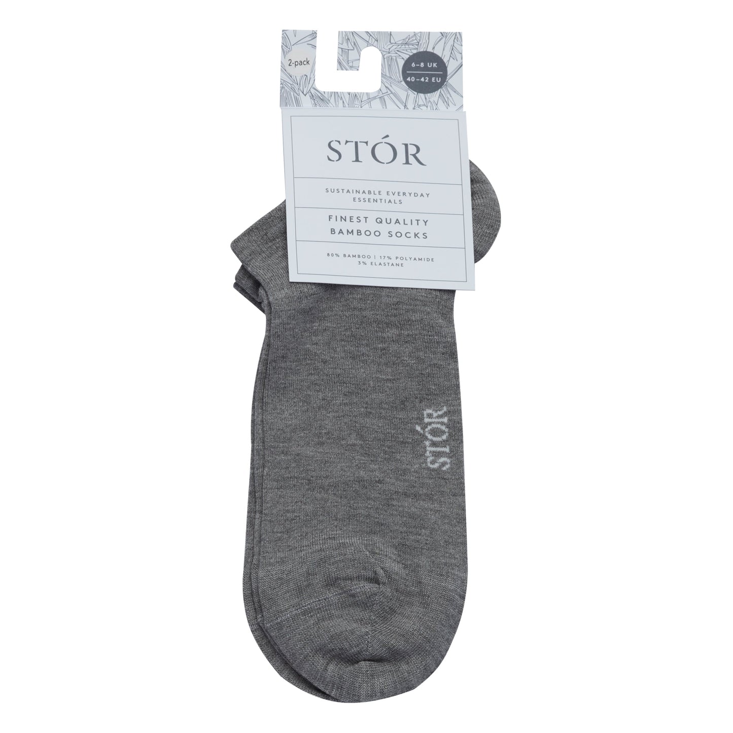 Ankle Socks 2 Pack - Grey