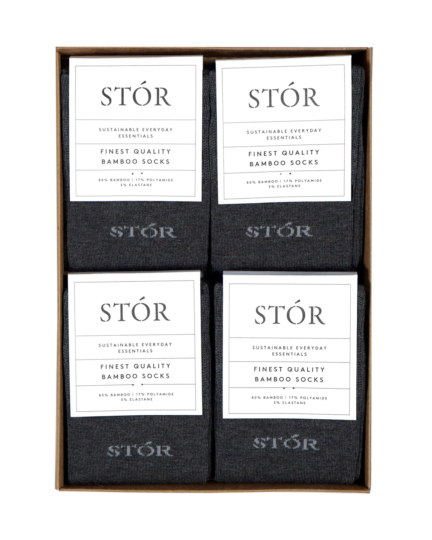 Sock Box Project - Grey x 4