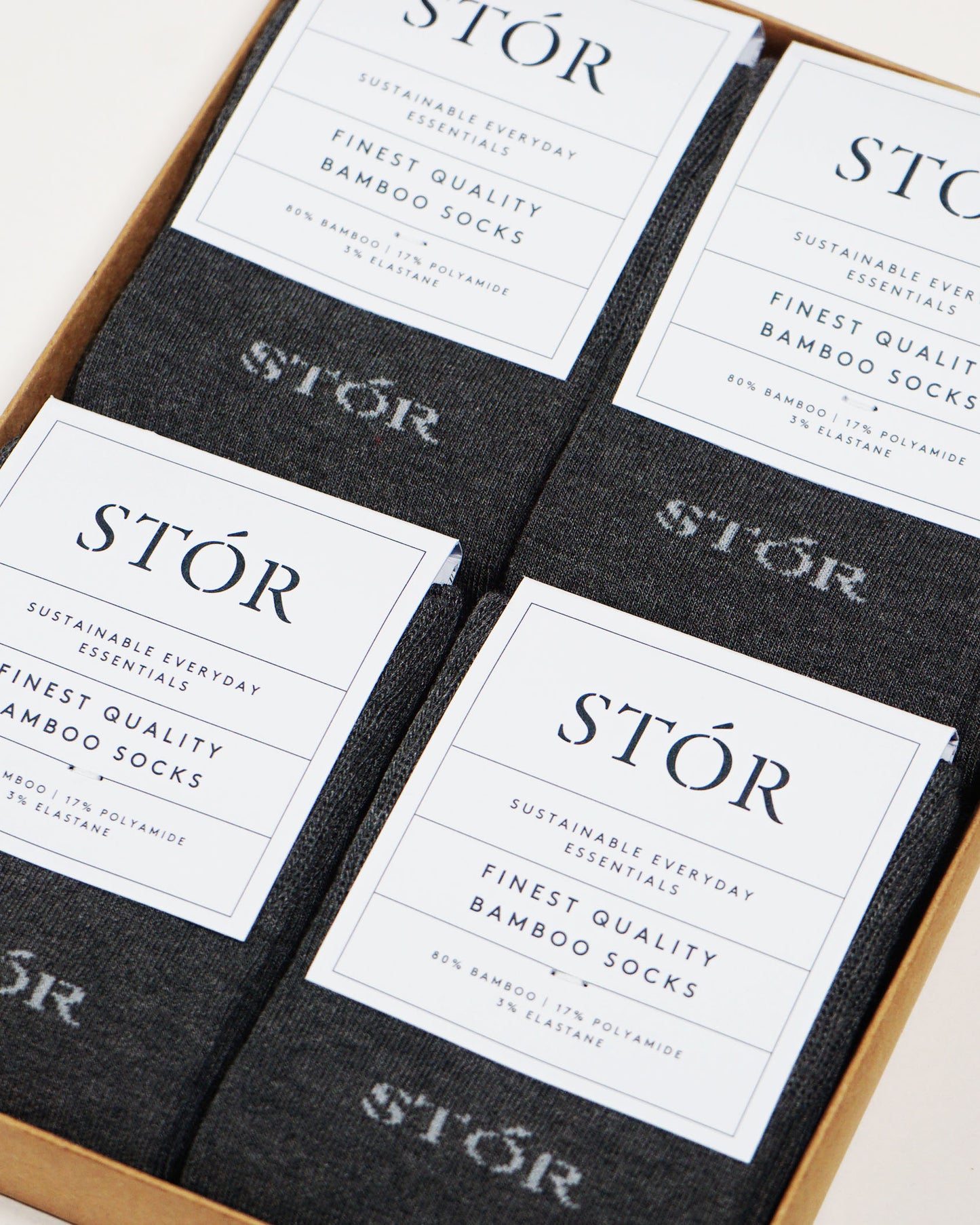 Sock Box Project - Grey x 4