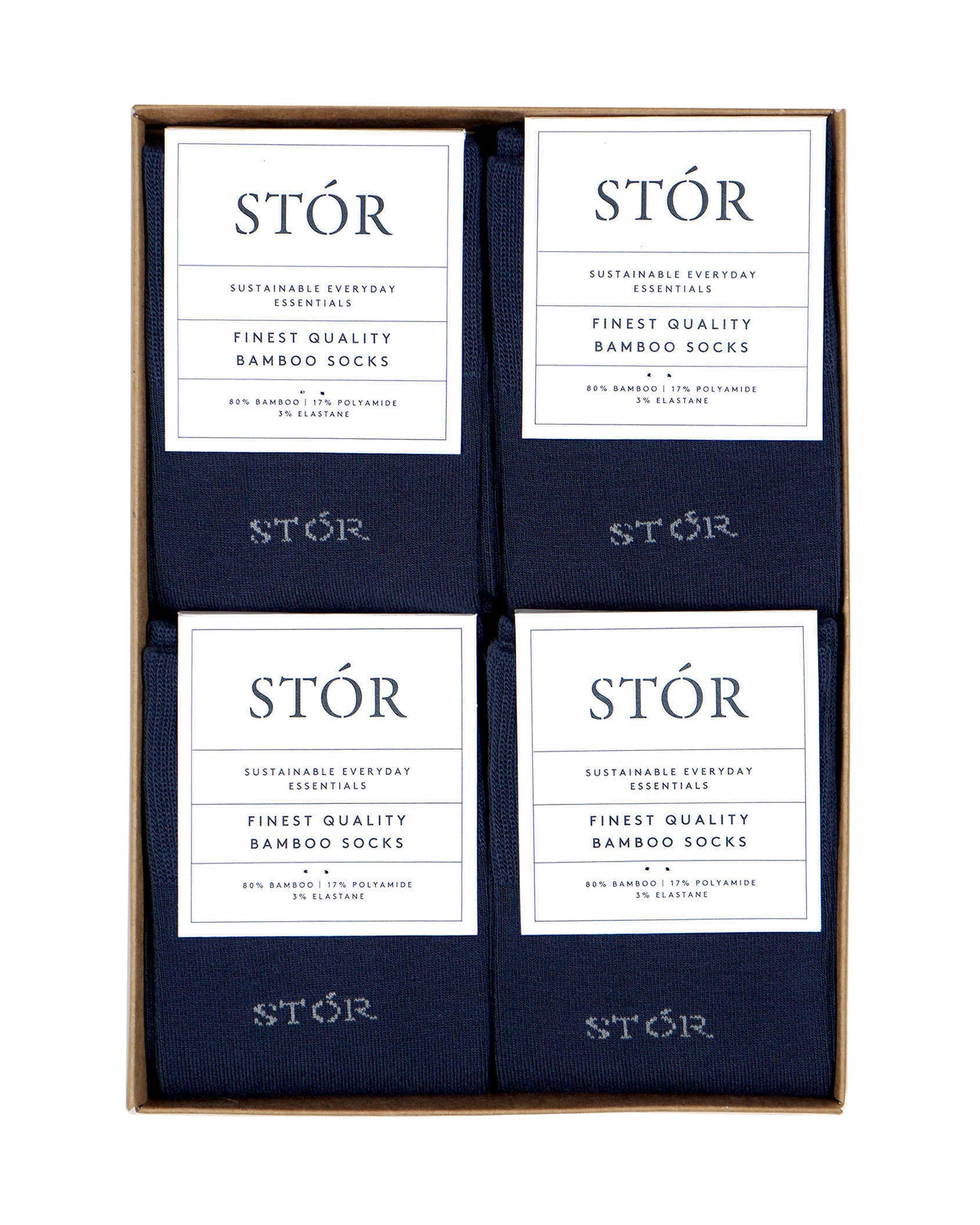 Sock Box Project - Navy x 4