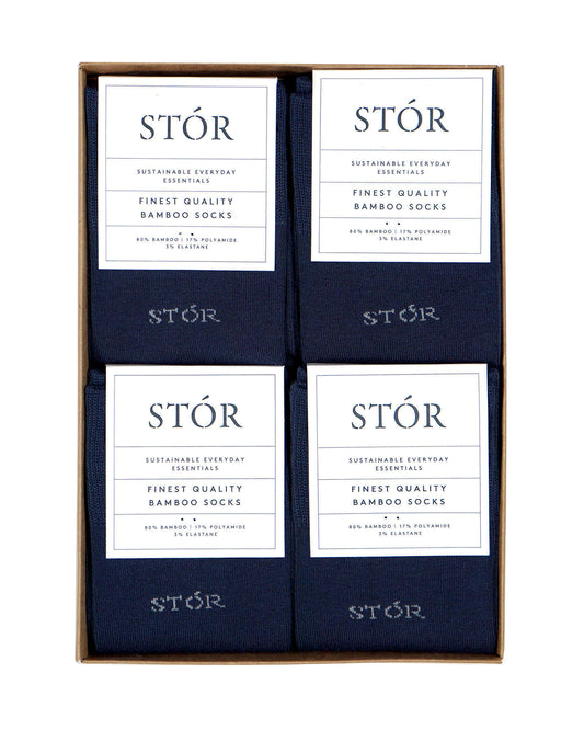 Sock Box Project - Navy x 4