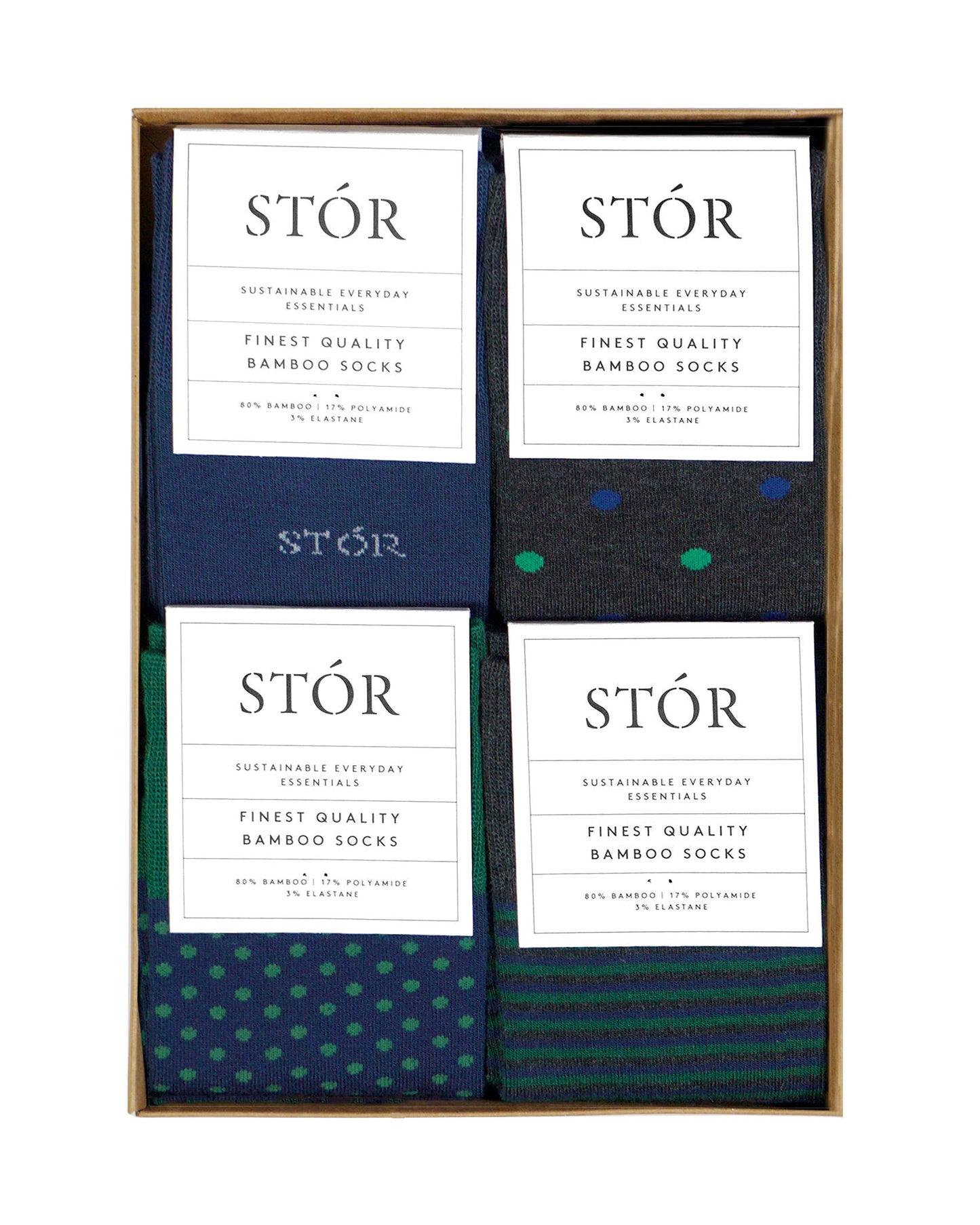 Sock Box Project - Green Mixed Theme