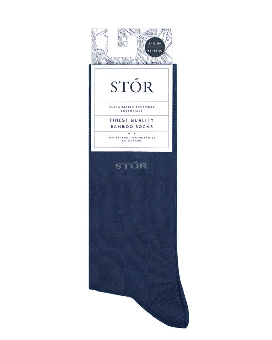 Bamboo Sock Plain - Navy