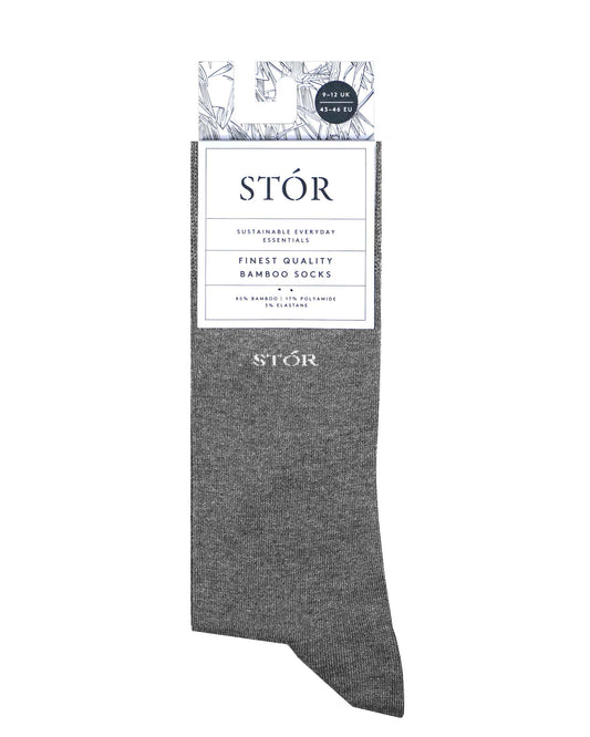 Bamboo Sock Plain - Light Grey