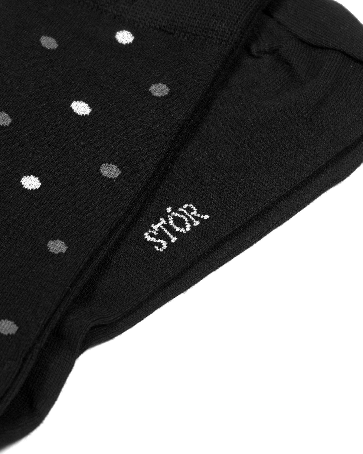 Everyday Bamboo Sock Spots - Black/Grey