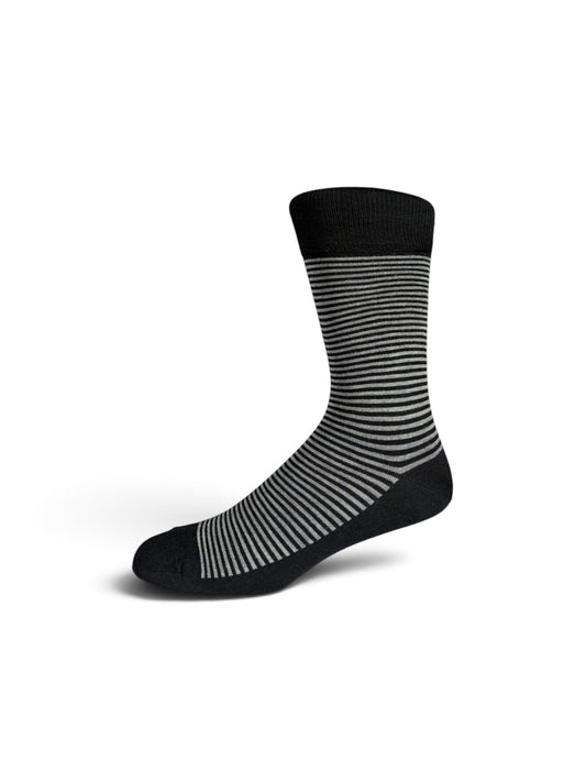 Everyday Bamboo Sock Stripes - Black/Grey