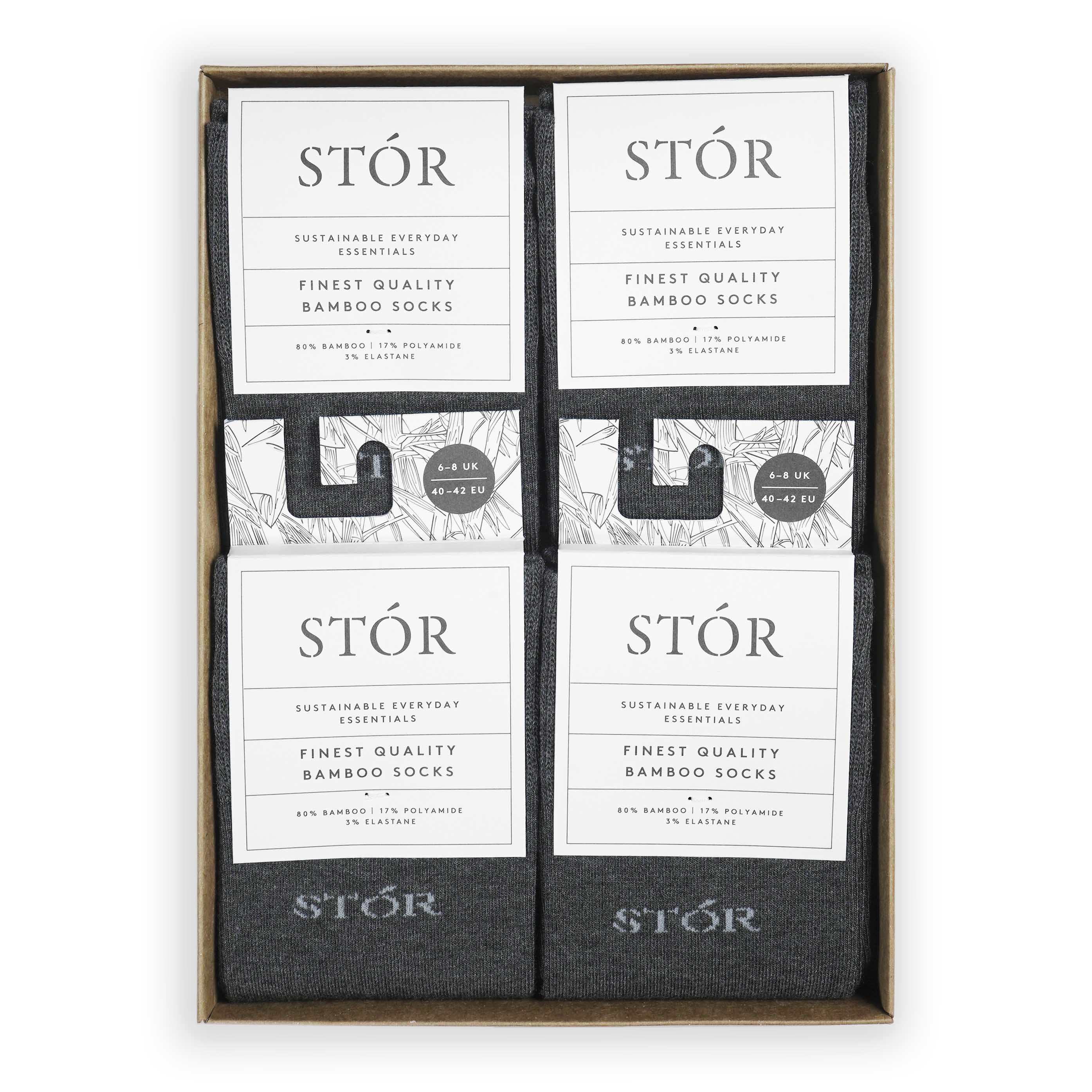 Sock Box Project - Grey x 4