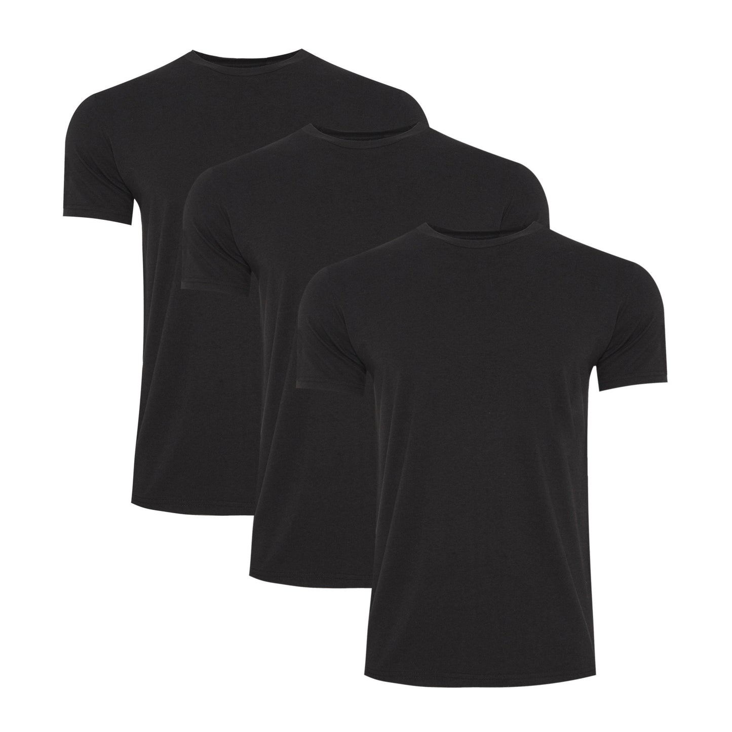 Bamboo Luxe Crew Tee 3 Pack - Black