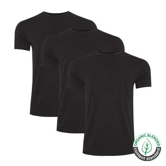 Bamboo Luxe Crew Tee 3 Pack - Black