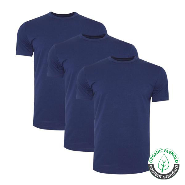 Bamboo Luxe Crew Tee 3 Pack - Navy