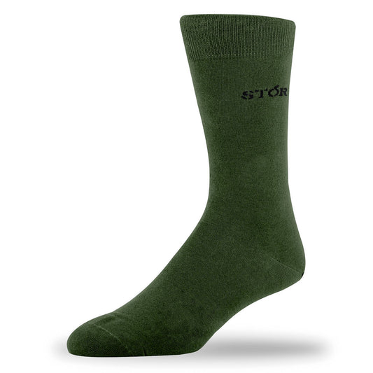 Bamboo Plain Crew Sock - Green